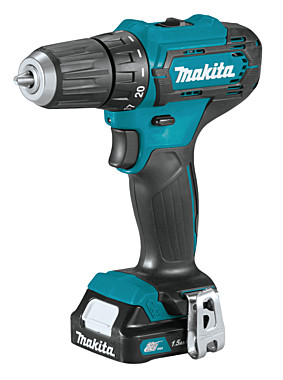Дрель аккум Makita 12В DF333DWYE 2х1,5Ач, Li-ion, БЗП-10мм, 30\14Нм, чемодан