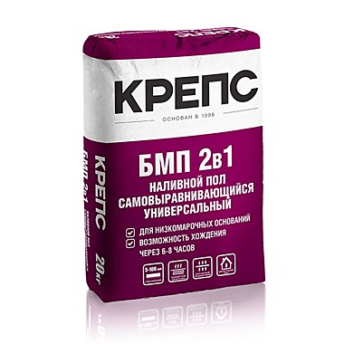 КРЕПС ровнитель БМП цементный самов. 5-100мм для внутр работ 20кг /56 шт
