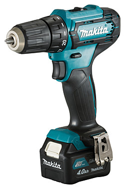 Дрель аккум Makita 12В DF333DWME 2х4,0Ач, Li-ion, БЗП-10мм, 30\14Нм, чемодан